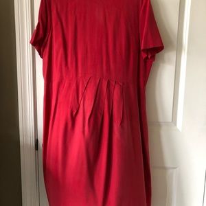 Red Silk Dress Neiman Marcus Size 14
